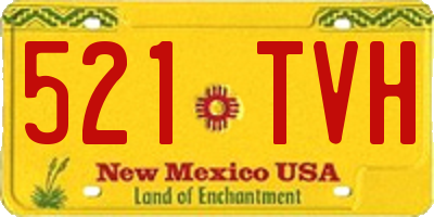 NM license plate 521TVH