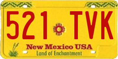NM license plate 521TVK