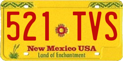 NM license plate 521TVS