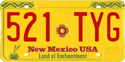 NM license plate 521TYG