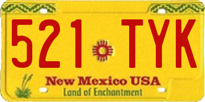 NM license plate 521TYK