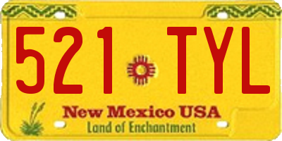 NM license plate 521TYL
