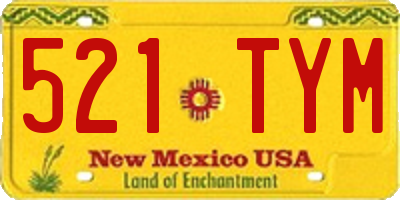 NM license plate 521TYM