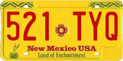 NM license plate 521TYQ