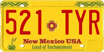 NM license plate 521TYR