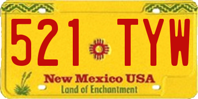 NM license plate 521TYW