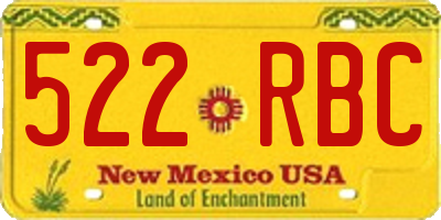 NM license plate 522RBC