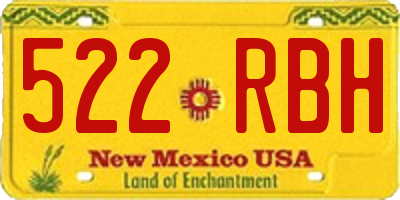 NM license plate 522RBH