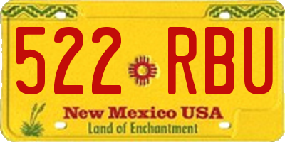 NM license plate 522RBU