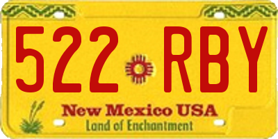 NM license plate 522RBY