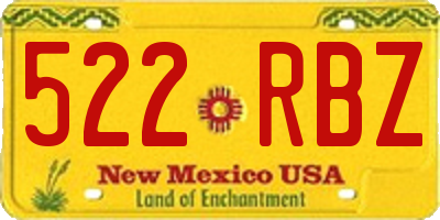 NM license plate 522RBZ