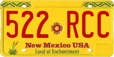 NM license plate 522RCC