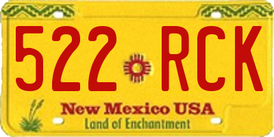 NM license plate 522RCK