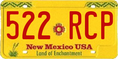 NM license plate 522RCP