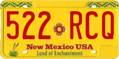 NM license plate 522RCQ