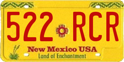 NM license plate 522RCR