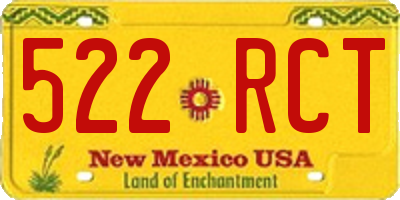 NM license plate 522RCT