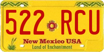 NM license plate 522RCU
