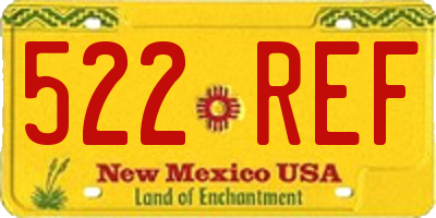 NM license plate 522REF