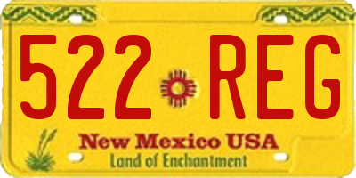 NM license plate 522REG