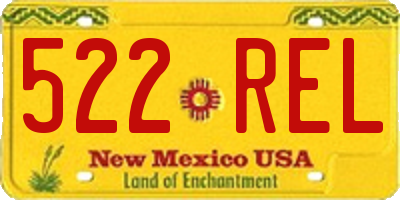 NM license plate 522REL