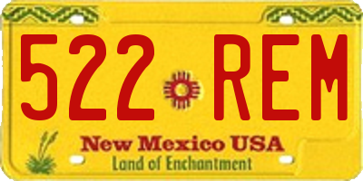 NM license plate 522REM