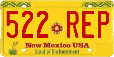 NM license plate 522REP