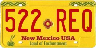 NM license plate 522REQ