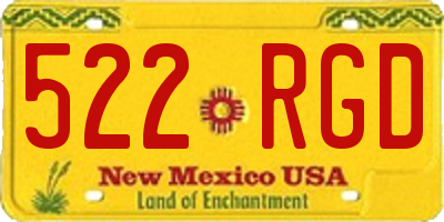 NM license plate 522RGD
