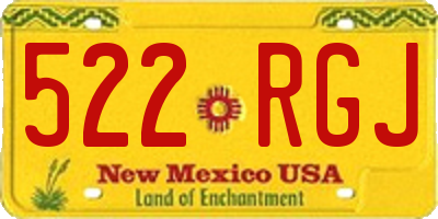NM license plate 522RGJ