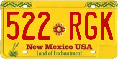 NM license plate 522RGK