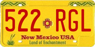 NM license plate 522RGL