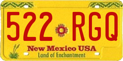 NM license plate 522RGQ