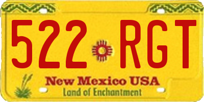 NM license plate 522RGT