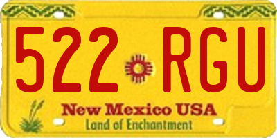 NM license plate 522RGU