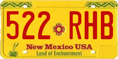 NM license plate 522RHB