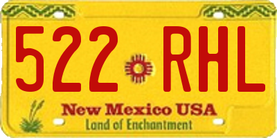 NM license plate 522RHL