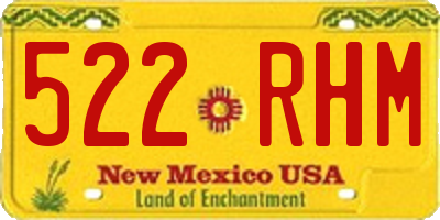 NM license plate 522RHM