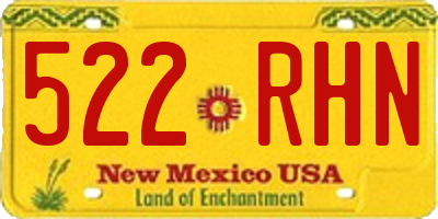 NM license plate 522RHN