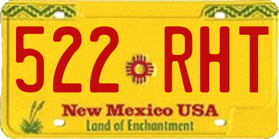NM license plate 522RHT