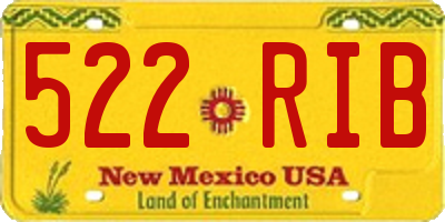 NM license plate 522RIB