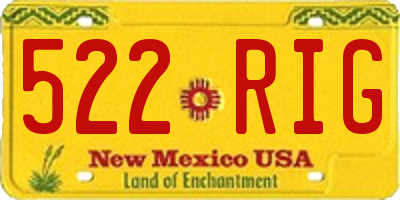 NM license plate 522RIG