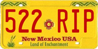 NM license plate 522RIP