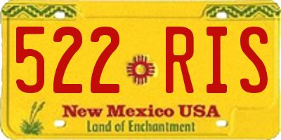 NM license plate 522RIS