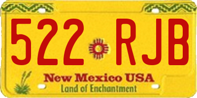 NM license plate 522RJB