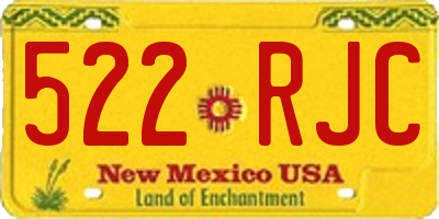 NM license plate 522RJC