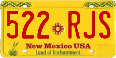 NM license plate 522RJS