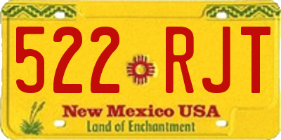 NM license plate 522RJT