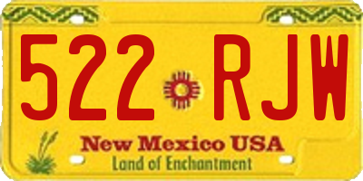 NM license plate 522RJW
