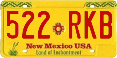 NM license plate 522RKB